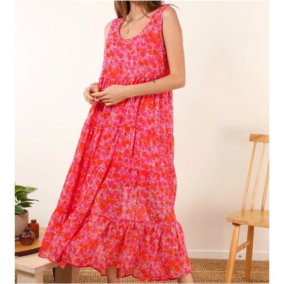 Chokolate Paris Dresses & Skirts - Chokolate Paris Floral Metallic Midi Dress size S